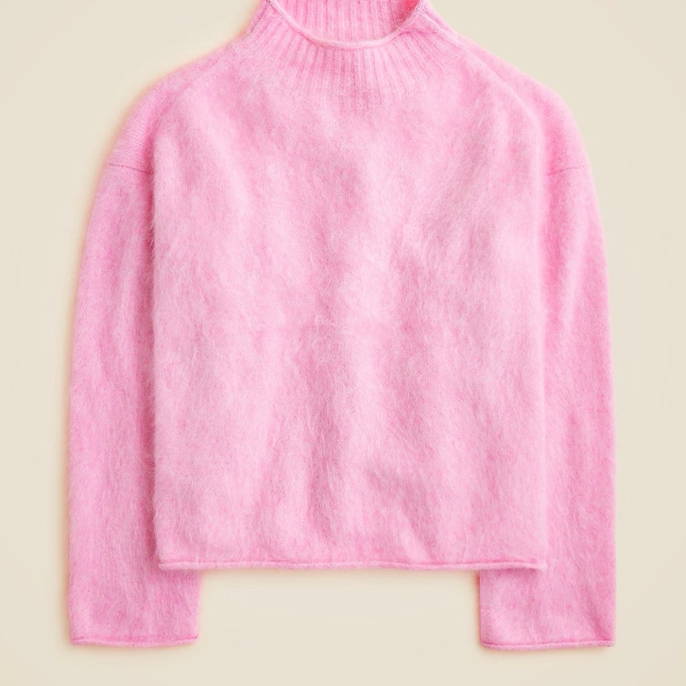 Jcrew Brushed Cashmere Pink Sweater